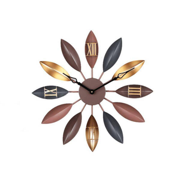 Reloj de pared metal diseño flor