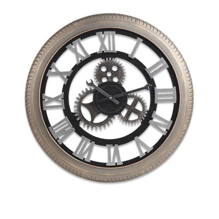 Reloj de pared industrial forma rueda