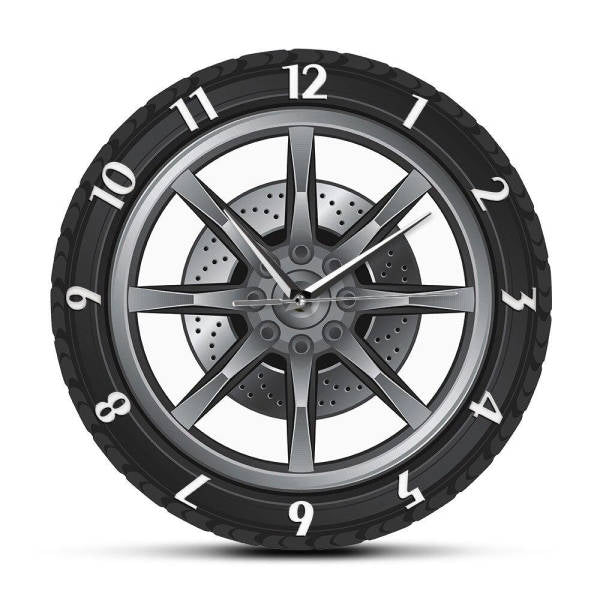 Reloj de pared original rueda coche
