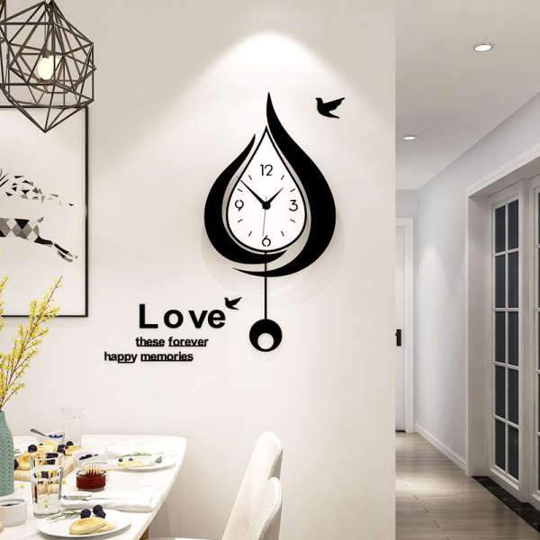Reloj de pared diseño gota péndulo