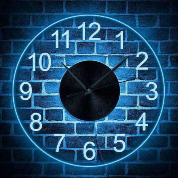 Reloj de pared diseño con luz LED