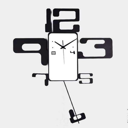 Reloj de pared grande números abstractos