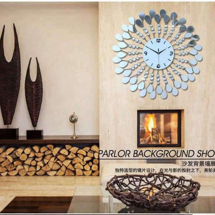 Reloj de pared grande espejos decorativos