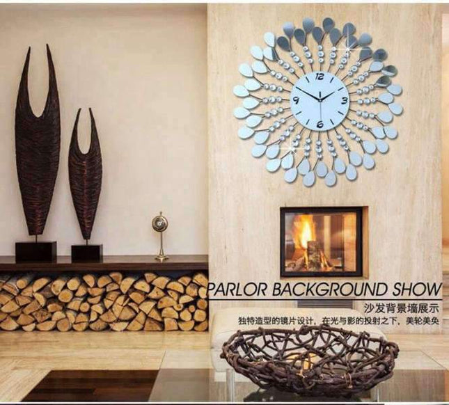 Reloj de pared grande espejos decorativos