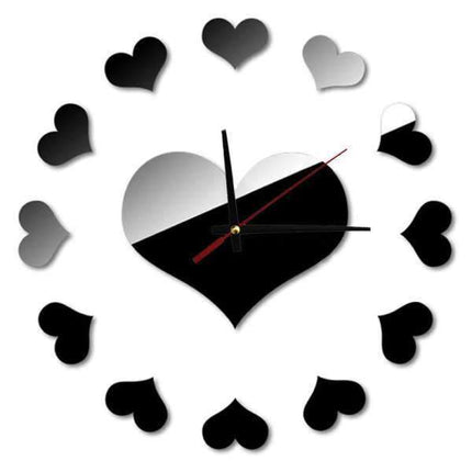 Reloj de pared grande diseño corazón
