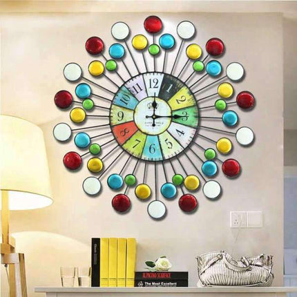 Reloj de pared gigante diseño multicolor