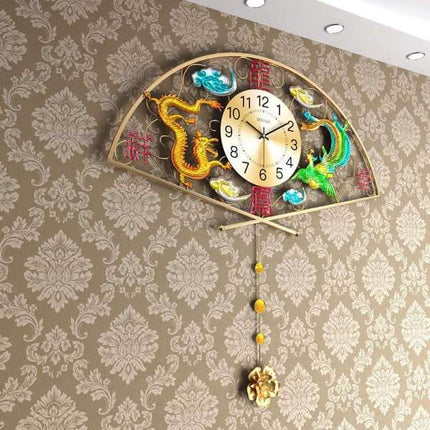 Reloj de pared grande diseño dragón