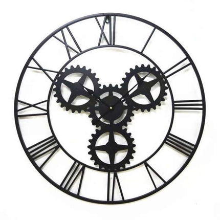Reloj de pared gigante con engranajes