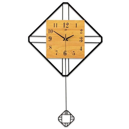 Reloj de pared geométrico con péndulo