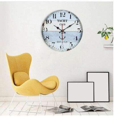 Reloj de pared estilo náutico ancla