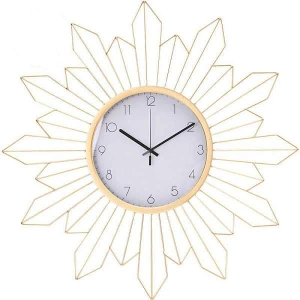 Reloj de pared metálico diseño sol