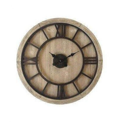 Reloj de pared rústico madera y metal
