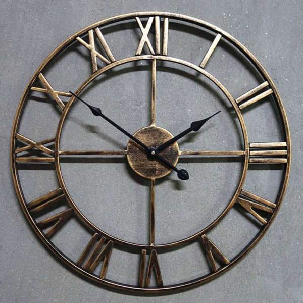 Reloj de pared gigante estilo industrial