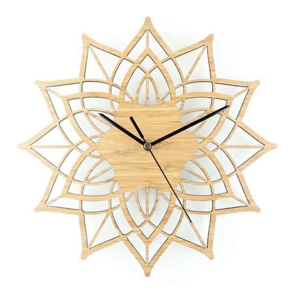 Reloj de pared madera diseño mandala