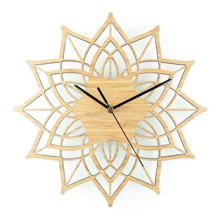 Reloj de pared madera diseño mandala