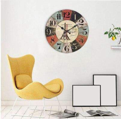 Reloj de pared grande Torre Eiffel