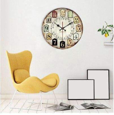 Reloj de pared gigante estilo vintage claro