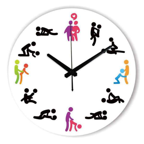 Reloj de pared Kamasutra de colores