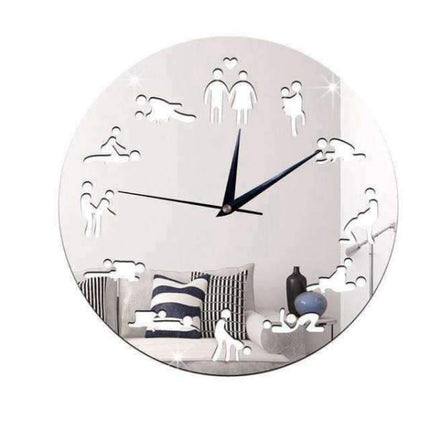 Reloj de pared espejo tema Kamasutra