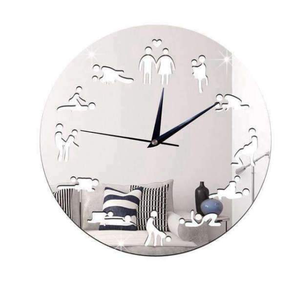 Reloj de pared espejo tema Kamasutra
