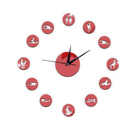 Reloj de pared adhesivo diseño Kamasutra