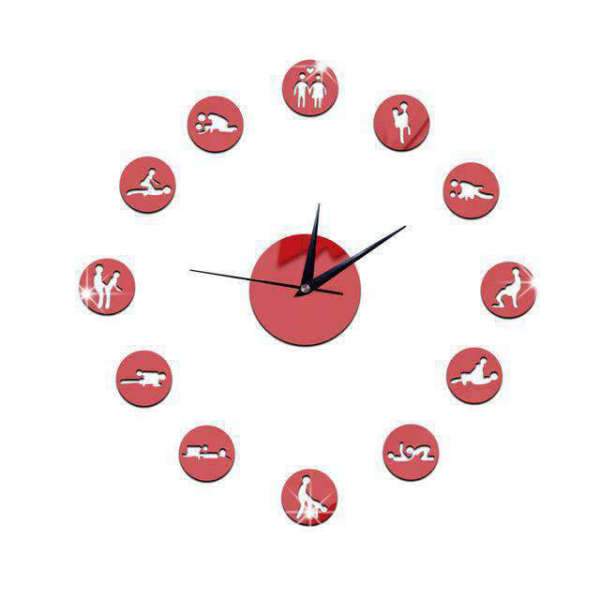 Reloj de pared adhesivo diseño Kamasutra