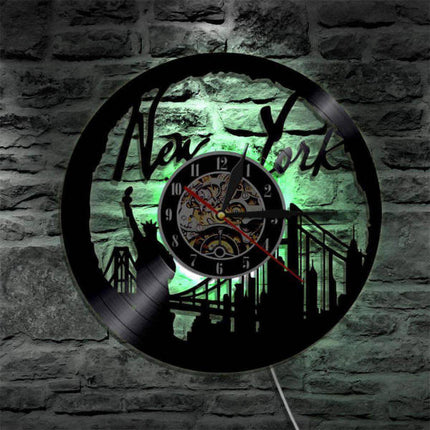 Reloj de pared vinilo skyline Nueva York