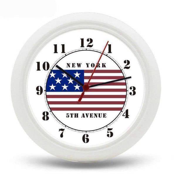 Reloj de pared bandera americana Nueva York