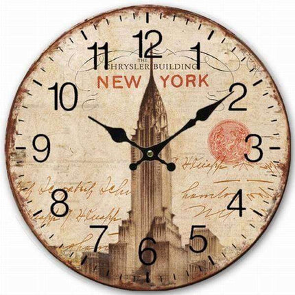 Reloj de pared vintage edificio Chrysler