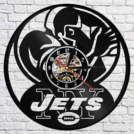 Reloj vinilo fútbol americano NY Jets