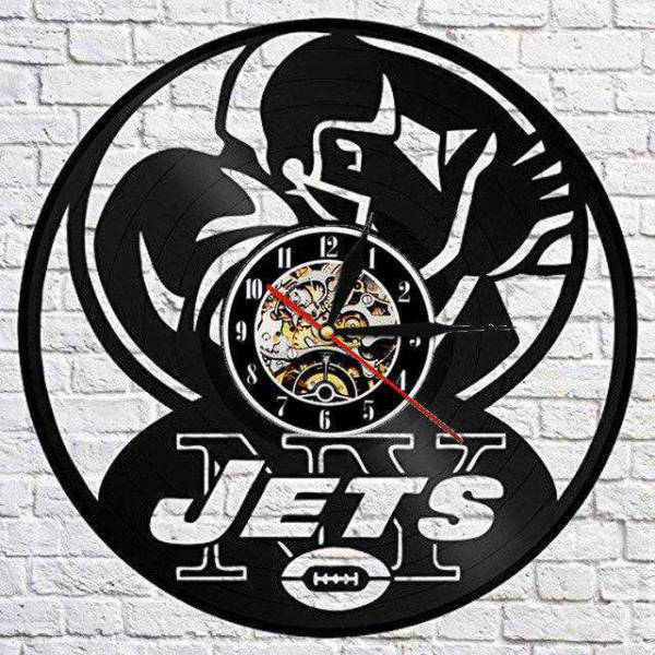 Reloj vinilo fútbol americano NY Jets