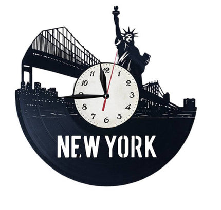 Reloj de pared vinilo skyline y puente