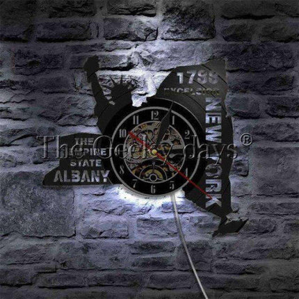 Reloj de pared LED mapa Nueva York