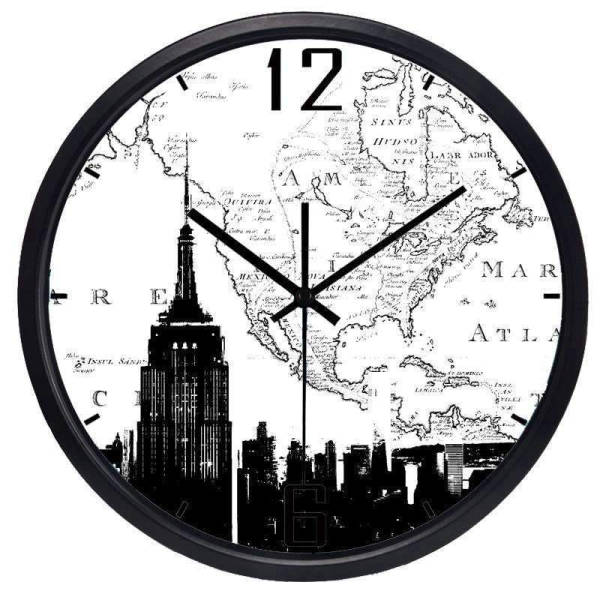 Reloj de pared mapa Nueva York