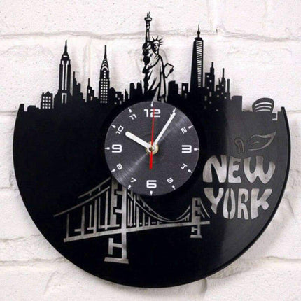 Reloj de pared vinilo monumentos Nueva York