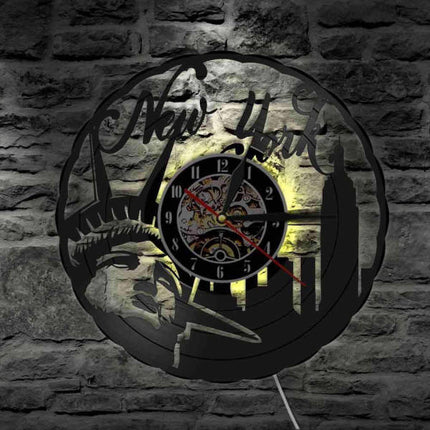 Reloj de pared LED vinilo Nueva York