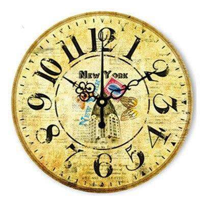 Reloj de pared industrial vintage NY
