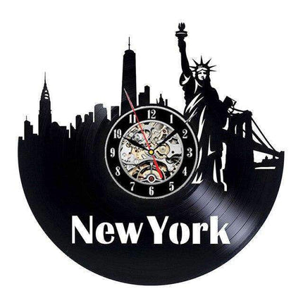 Reloj de pared vinilo Estatua Libertad NYC