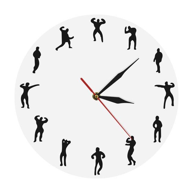 Reloj de pared original de culturismo