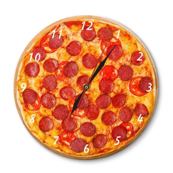 Reloj de pared original para cocina pizza