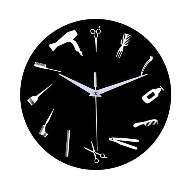 Reloj de pared para peluquería diseño original