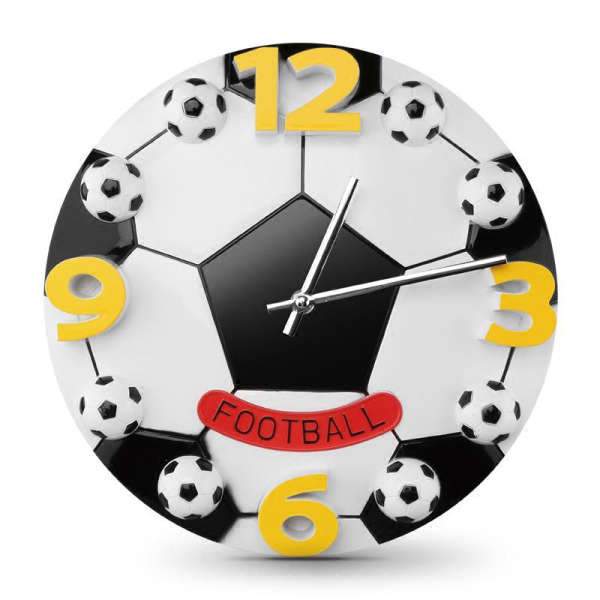 Reloj de pared infantil para aficionados fútbol
