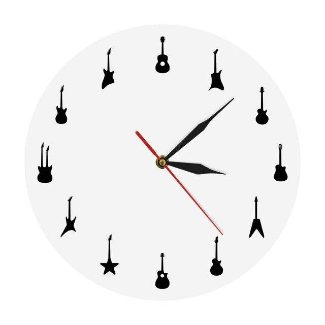 Reloj de pared decorativo con guitarras