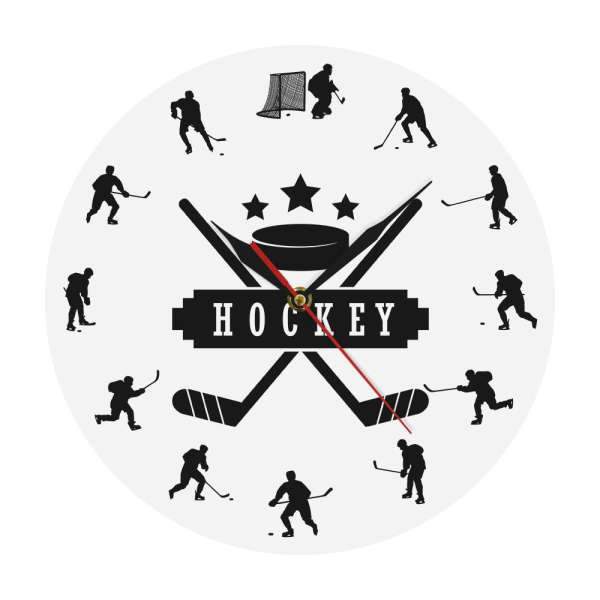 Reloj de pared decorativo para fans hockey