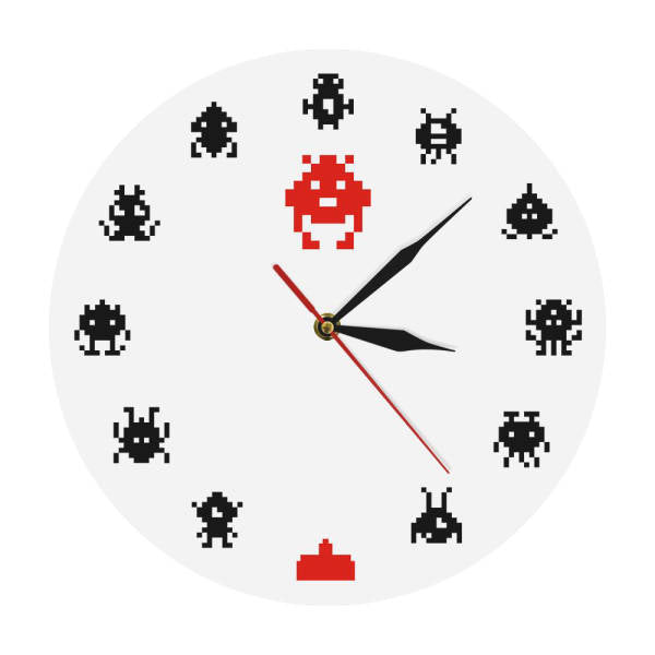 Reloj de pared retro videojuegos arcade pixel