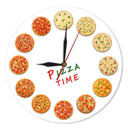Reloj de pared para pizzería Pizza Time