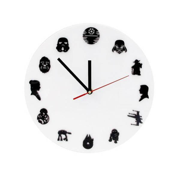 Reloj de pared con iconos Star Wars
