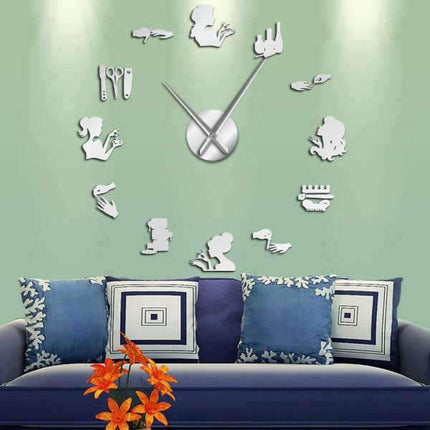 Reloj de pared adhesivo salón belleza