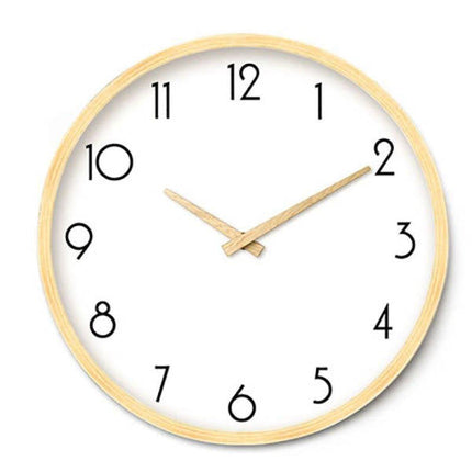 Reloj de pared nórdico de madera