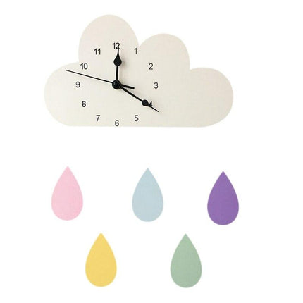 Reloj de pared infantil con nubes